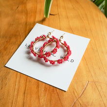 Load image into Gallery viewer, Garden Party Hoops - Full Floral wrap