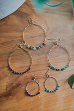 Load image into Gallery viewer, Gemstone Hoops