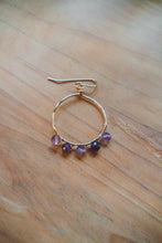 Load image into Gallery viewer, Gemstone Hoops