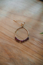 Load image into Gallery viewer, Gemstone Hoops