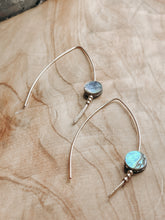 Load image into Gallery viewer, Abalone Threader Silver + 14k GF