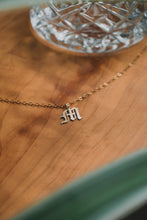Load image into Gallery viewer, Gothic Initial letter necklace (PREORDER item)