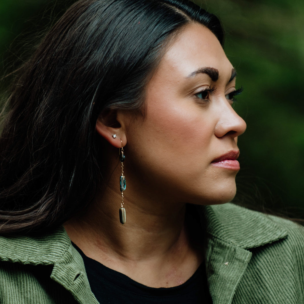 Abalone Drop Earrings